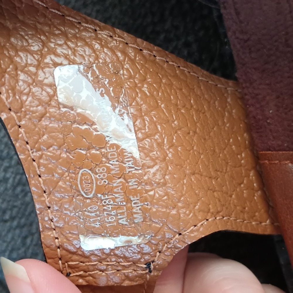 men's Lites brown tan leather adjustable strap sandals with terry cloth liners. - Picture 3 of 5